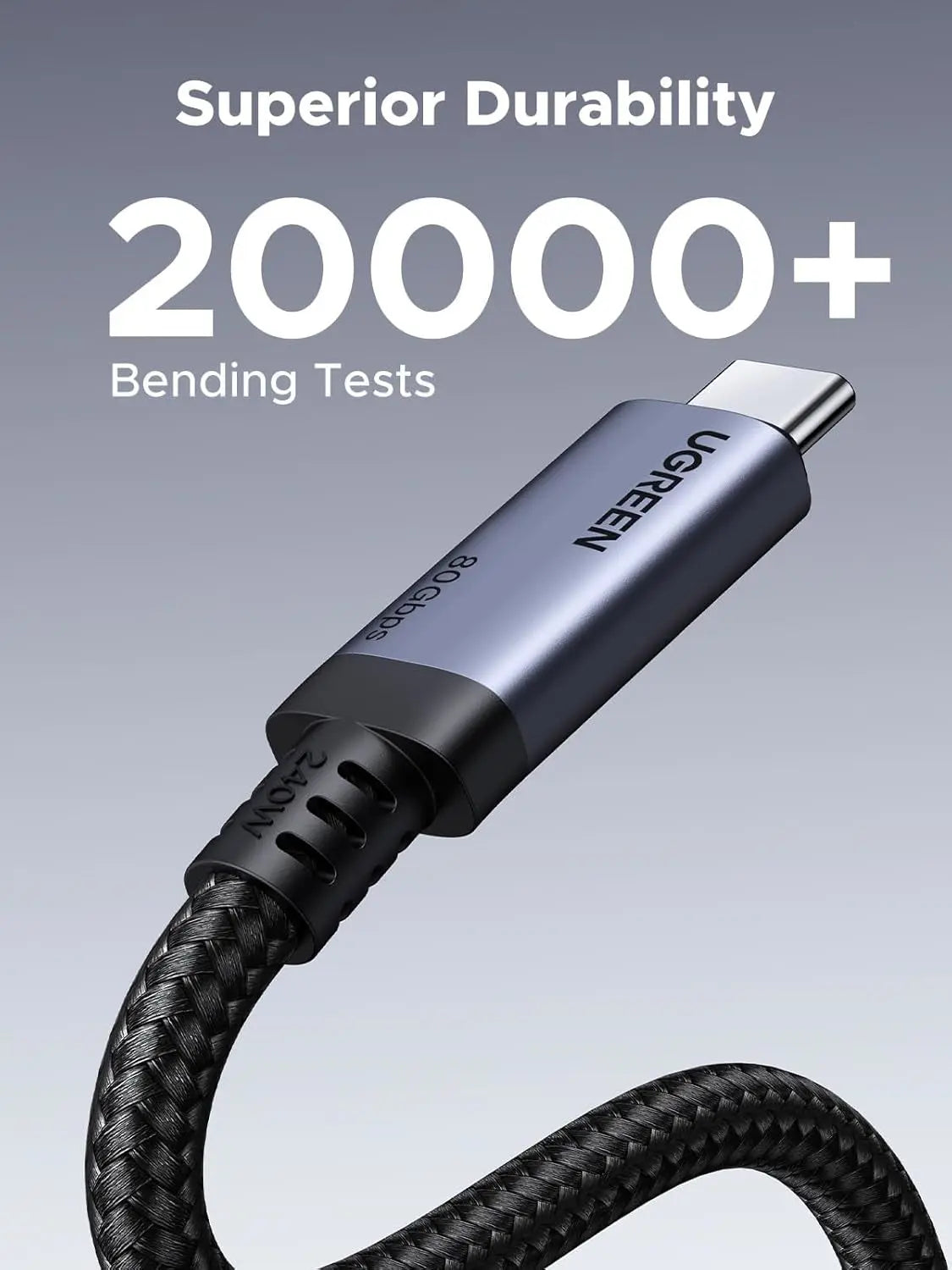 UGREEN USB4 Gen4 240W USB-C to USB-C Cable (Black)