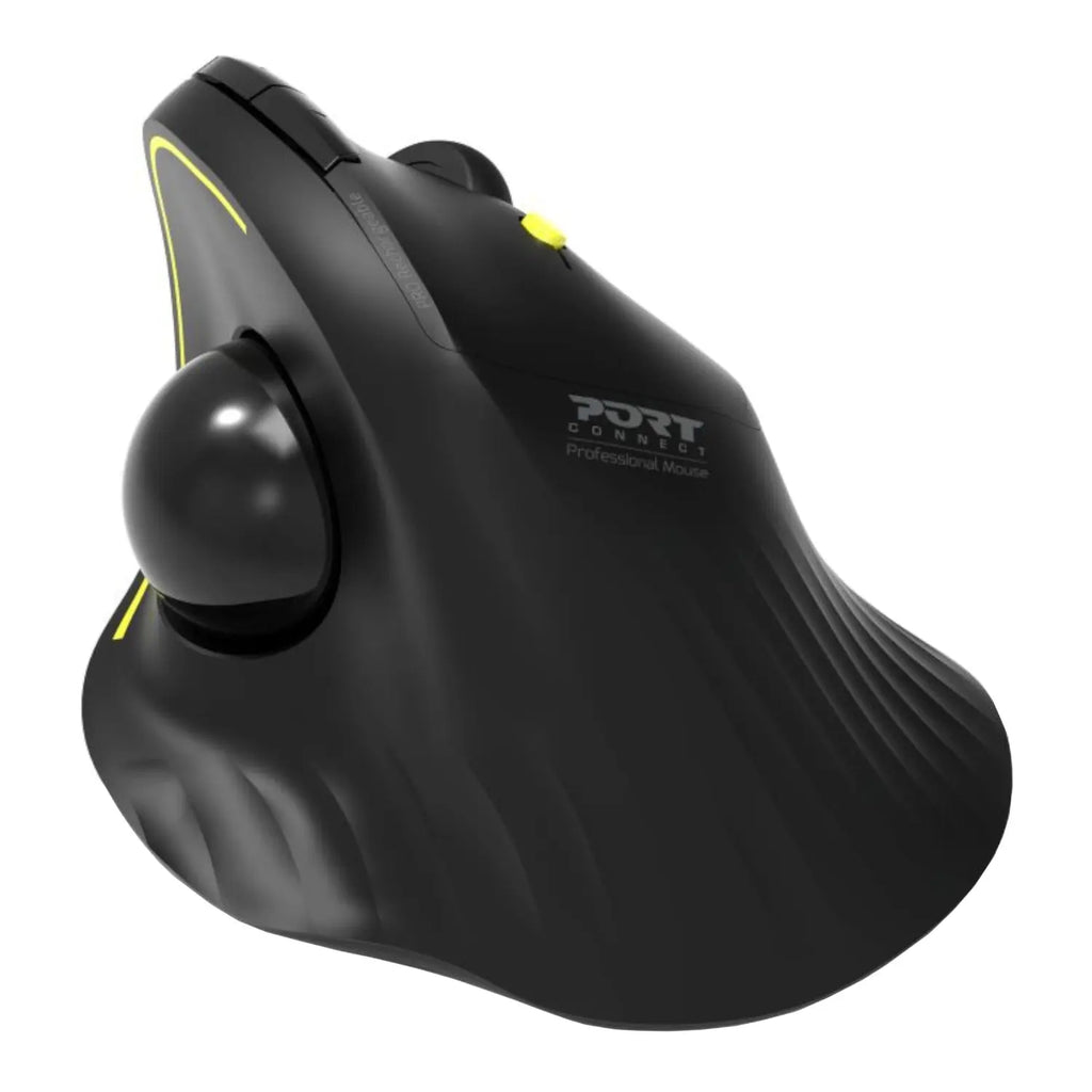 Port Connect Bluetooth + Wireless Rechargeable Ergonomic Trackball Mouse