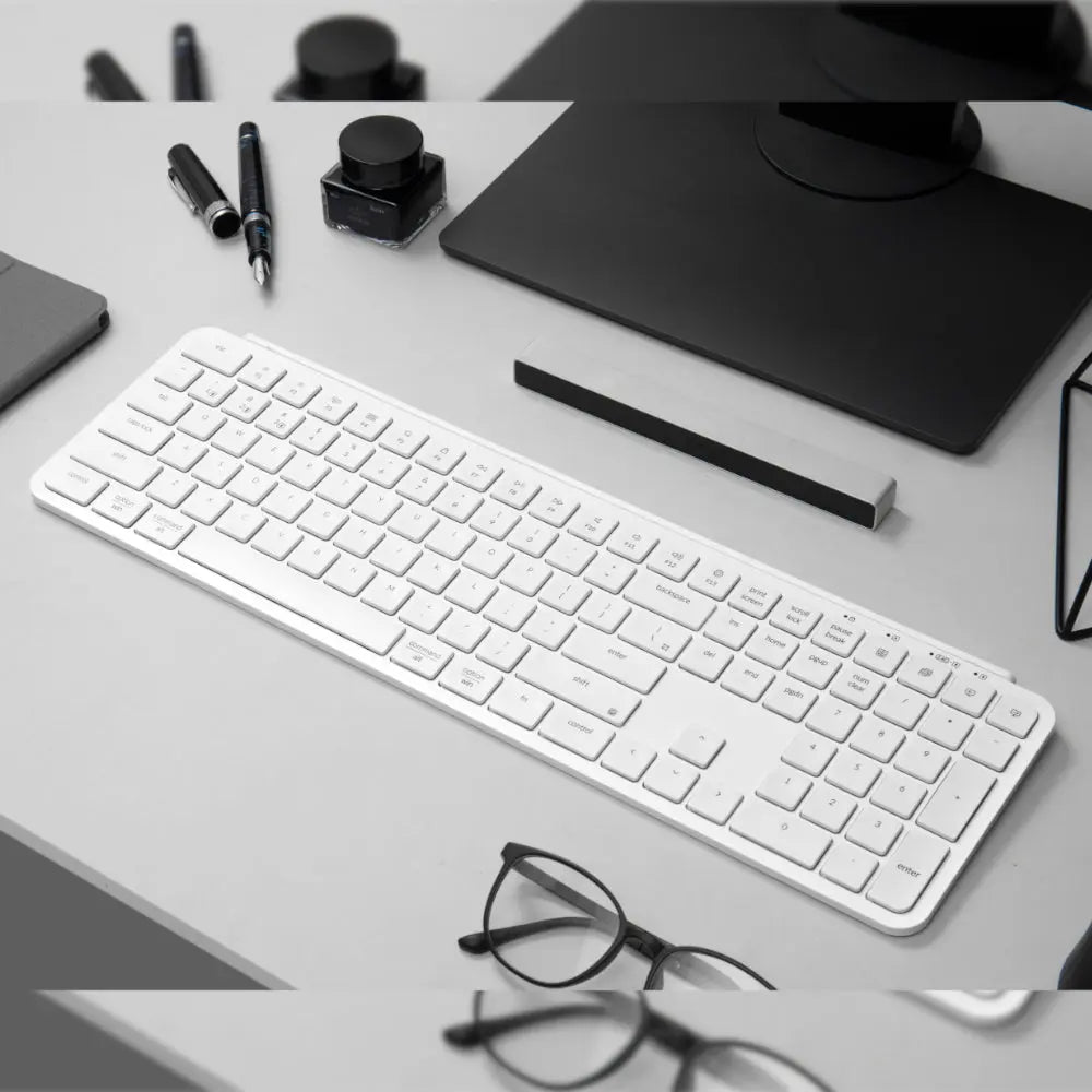 Keychron B6 Pro Ultra-Slim 100% Wireless Keyboard – Ivory White