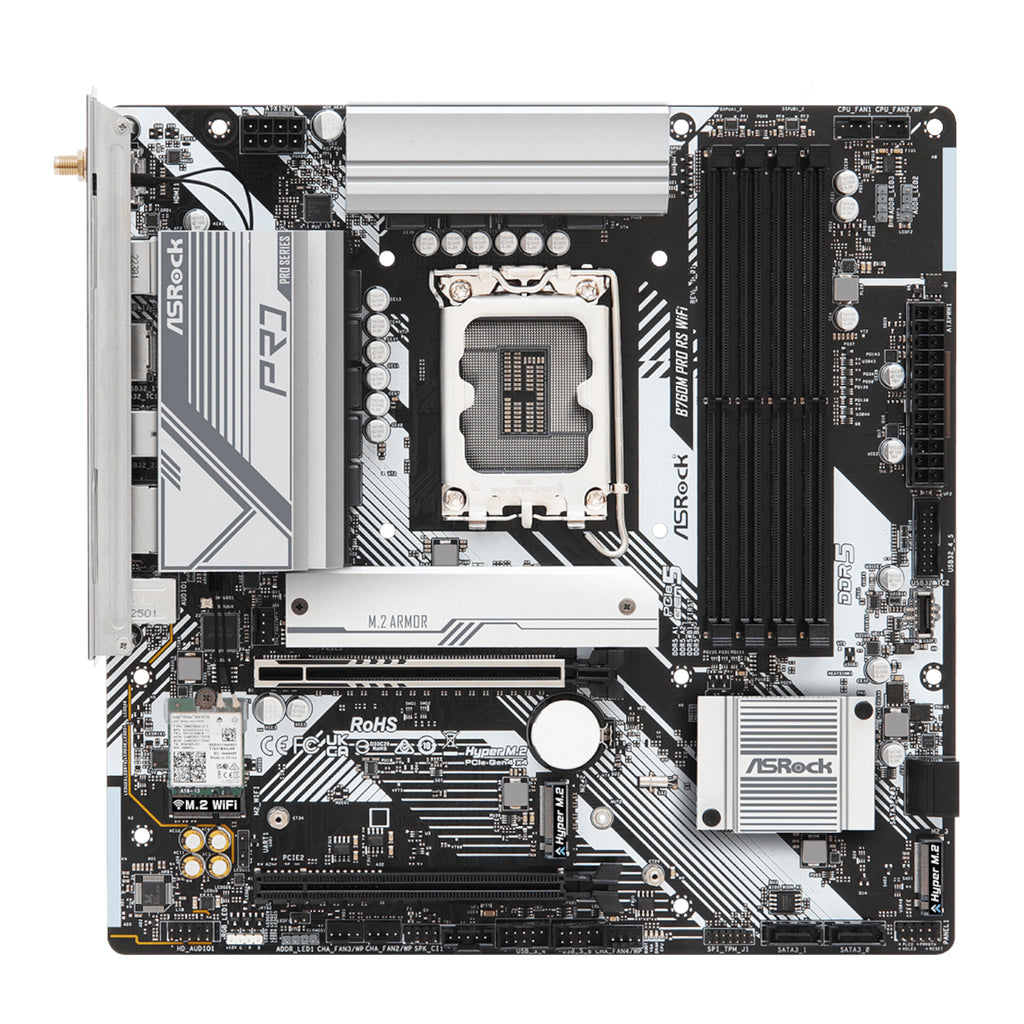 ASRock B760M Pro RS WiFi Intel LGA 1700 MATX Gaming Motherboard