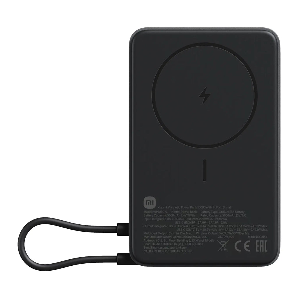 Xiaomi Magnetic Power Bank 10000mAh with Built-in Stand - Dark Grey