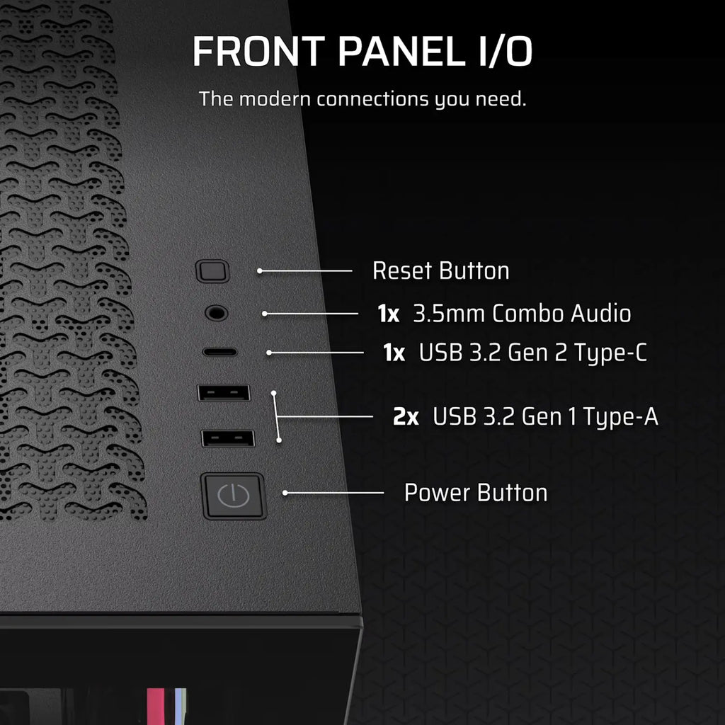 Corsair 3500X LX-R RGB iCUE LINK Mid-Tower PC Case - Black