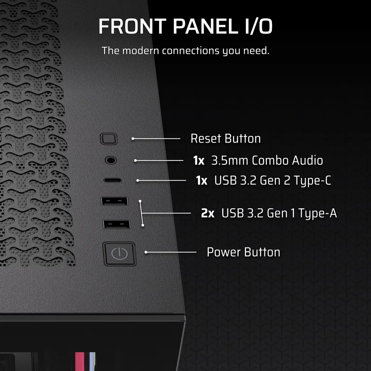 Corsair 3500X LX-R RGB iCUE LINK Mid-Tower PC Case - Black