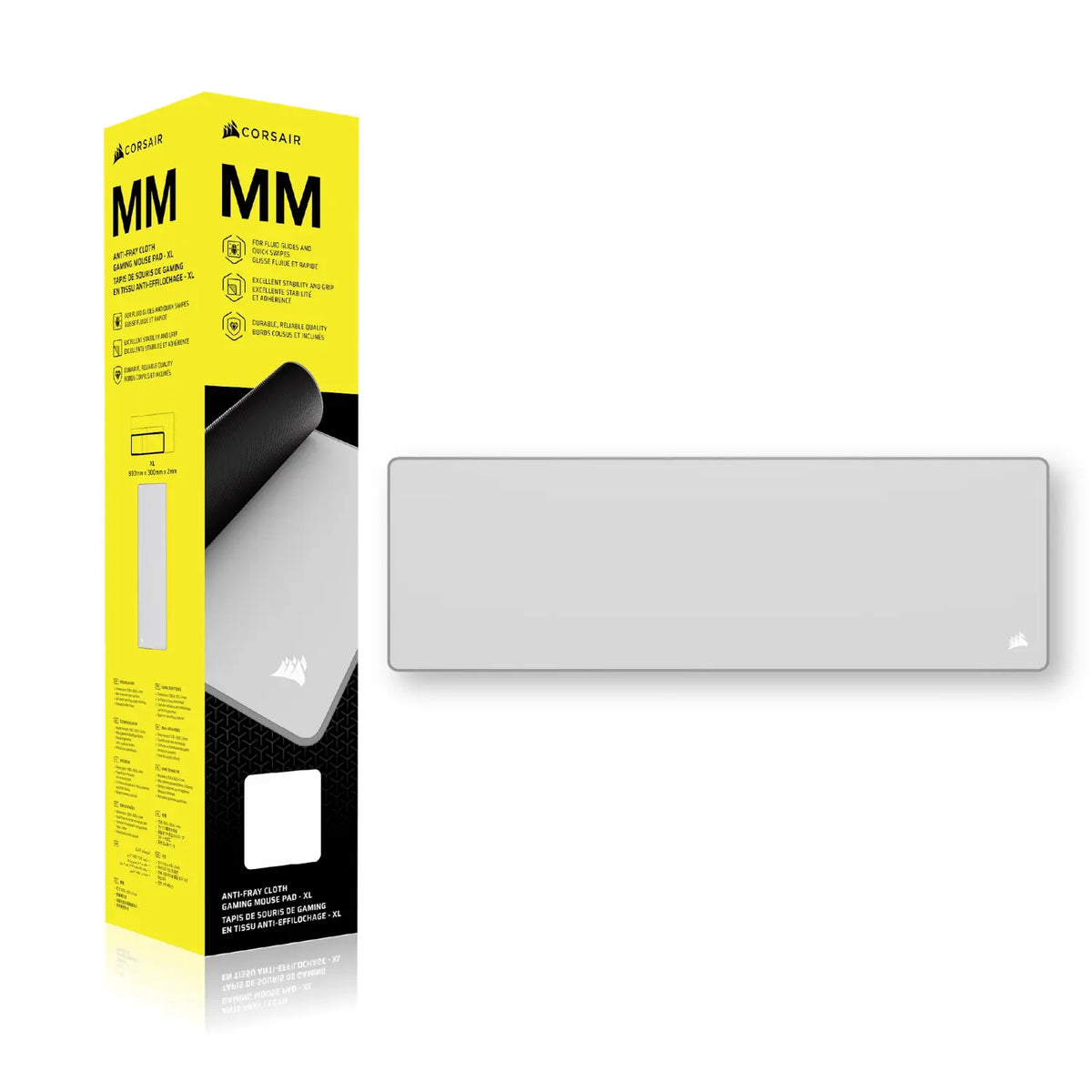 Corsair MM Anti-fray Cloth Gaming Mouse Pad XL - Gray