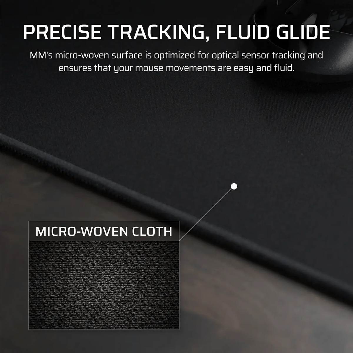 Corsair MM Anti-fray Cloth Gaming Mouse Pad Medium - Black