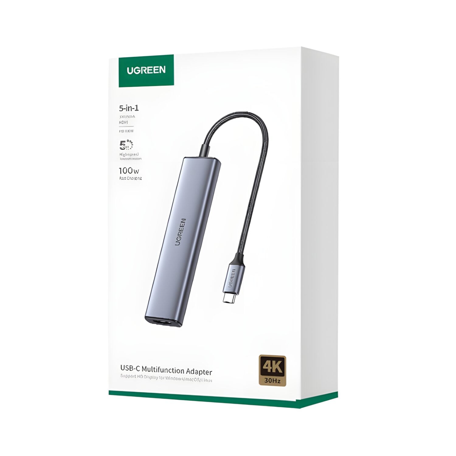 UGREEN Revodok 5-in-1 Type-C Hub | 4K HDMI | Type-C | USB3.0 | USB2.0