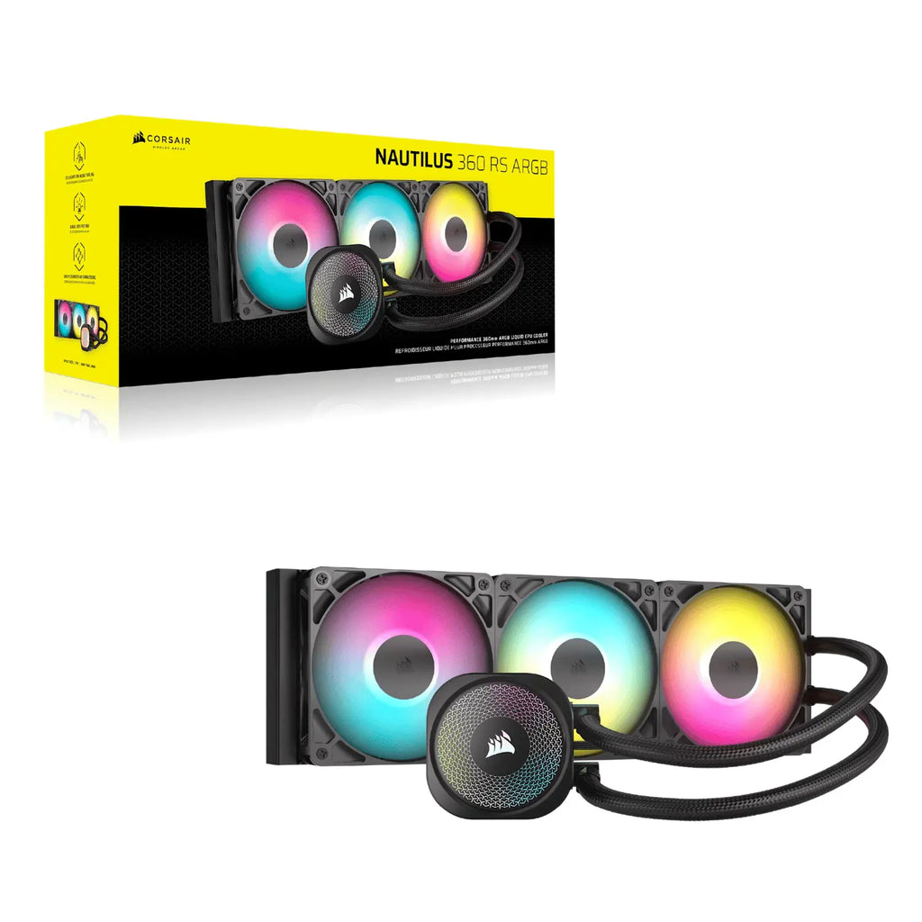 Corsair NAUTILUS 360 RS ARGB Liquid CPU Cooler - Black