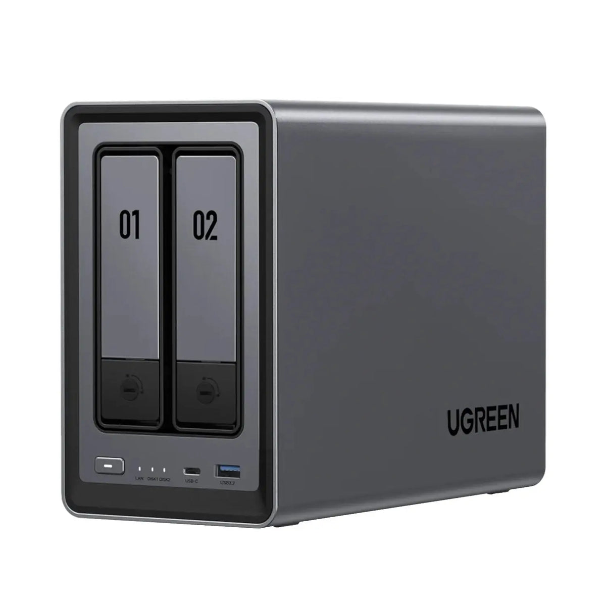 UGreen NASync DXP2800 2 Bay NAS with Seagate Ironwolf NAS 8TB SATA Hard Drive Bundle (2x 4TB)