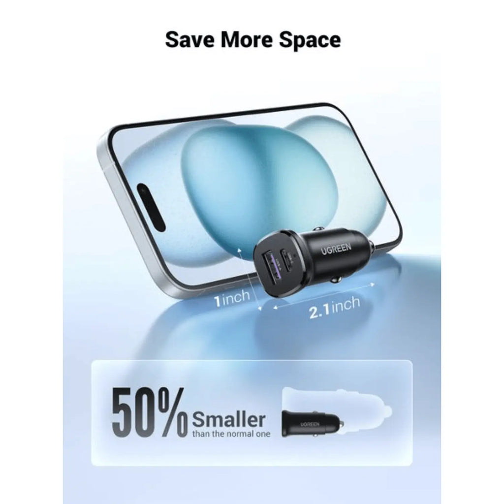 UGREEN Car Charger Fast Charging 30W 2Ports