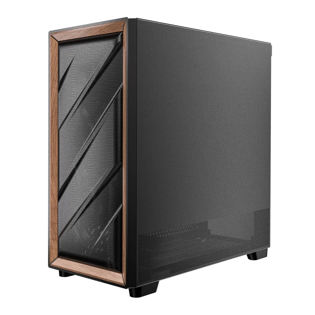 Antec FLUX SE E-ATX | ATX | Micro-ATX | ITX Mid-Tower Gaming Chassis Wood Front Panel- Black