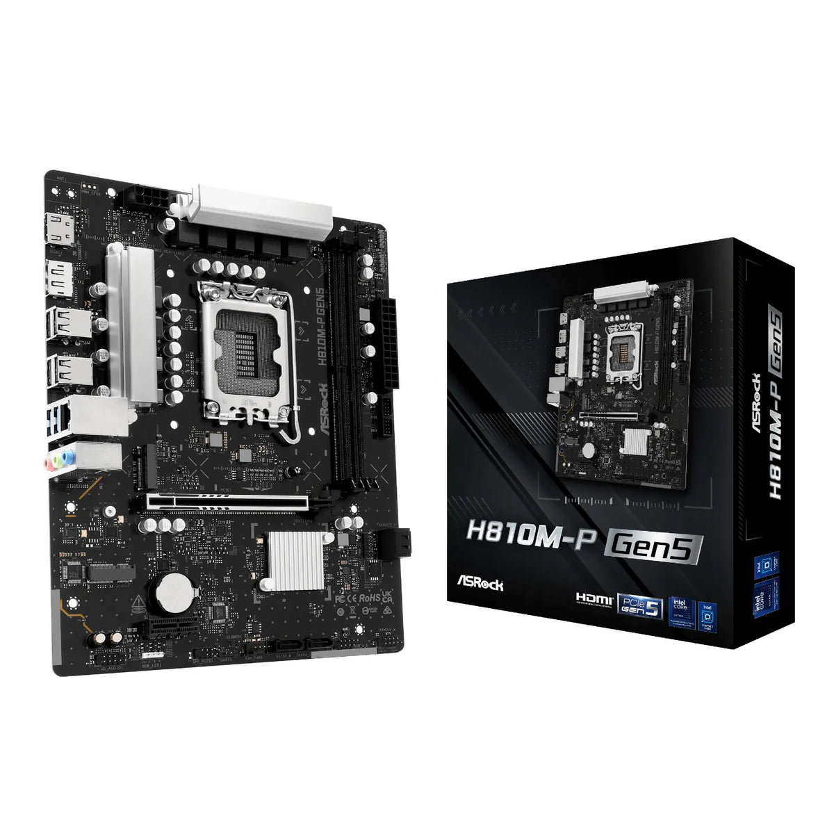ASROCK H810M-P Gen 5 Intel LGA 1851 M-ATX Motherboard