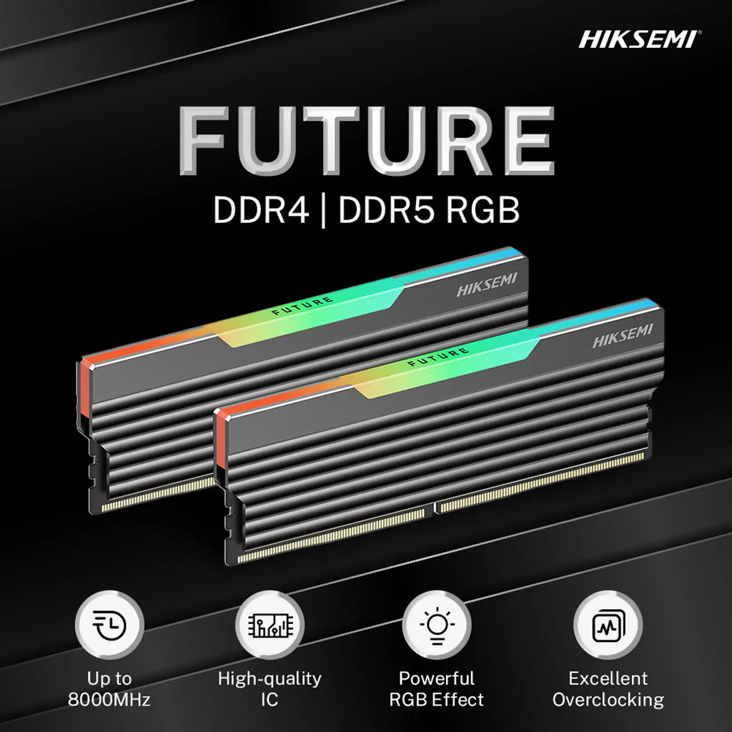 Hiksemi Future RGB 16GBKIT (2x8GB) 3600MHz DDR4 Desktop Gaming Memory Black
