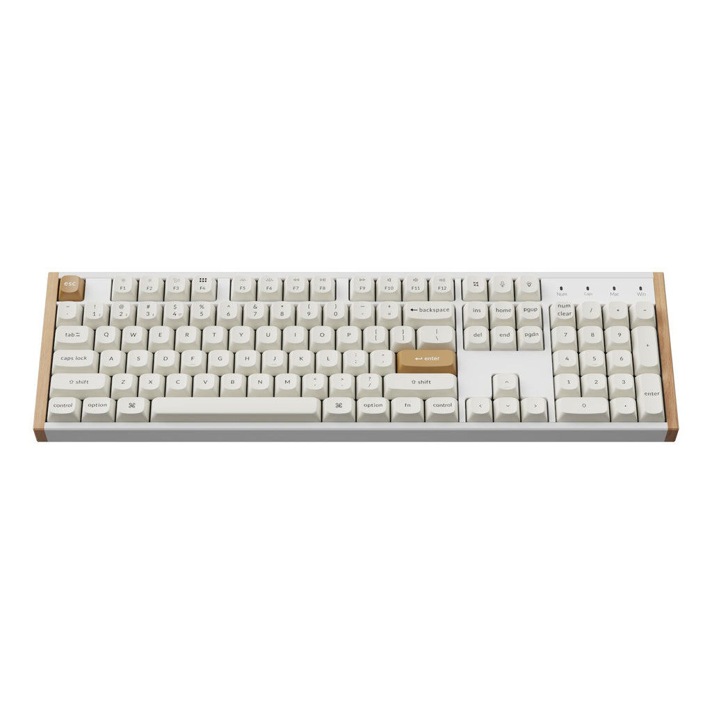 Keychron K10 HE Special Edition Full-size Hot-Swap Gateron Dbl-Rail Nebula Switch RGB Wireless Keyboard - White (Wood + Al)