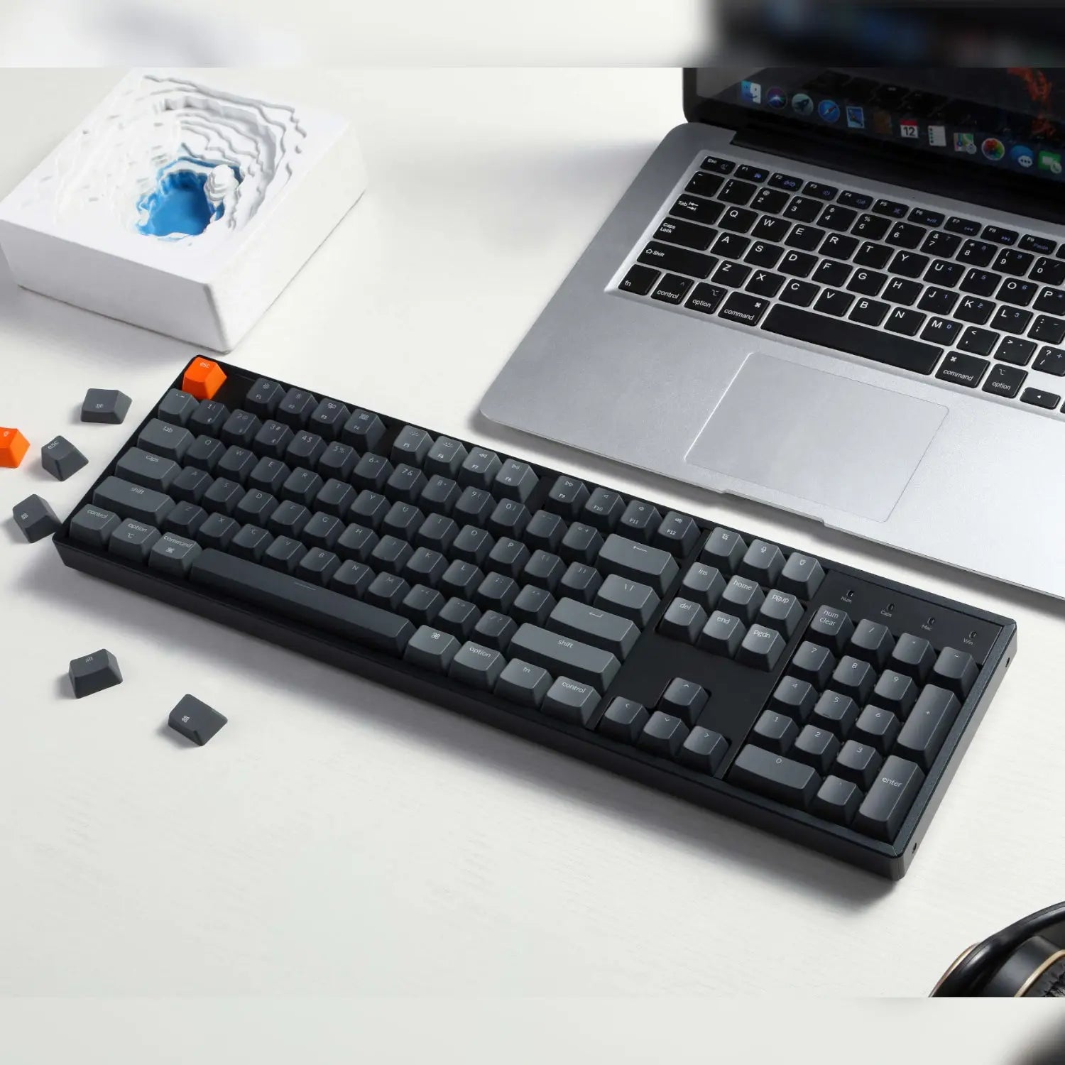 Keychron K10 QMK Full-size RGB Wireless Custom Mechanical Keyboard V.2 (Super RED Switch) – Black