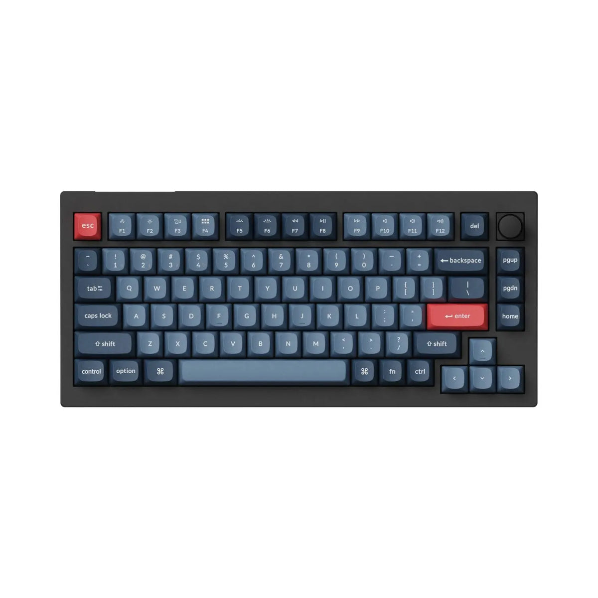 Keychron V1 Max QMK/VIA Wireless Custom Mechanical Keyboard | BROWN Switches – Black