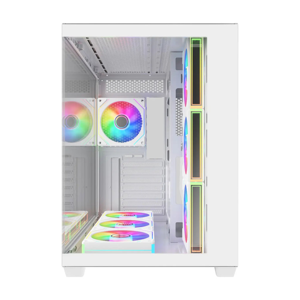 FSP M341 ATX Dual Chamber Mid Tower Gaming Chassis - White