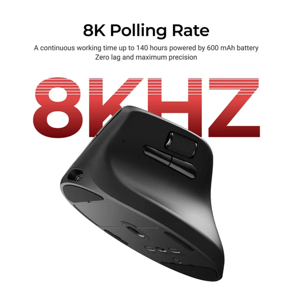Keychron M5-A29 1K Wireless Mouse (BT/2.4GHz/Wired) - Black