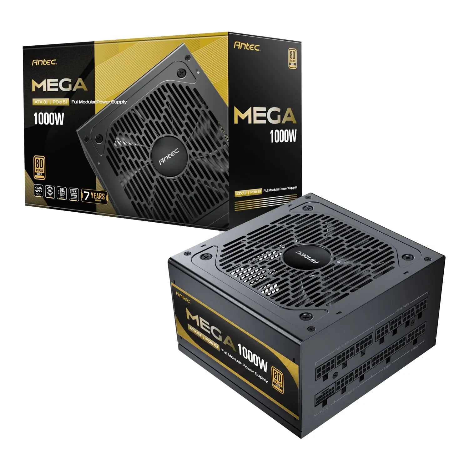 Antec MEGA 1000W 80 PLUS Gold ATX3.1 PCIE5.1 Fully Modular Power Supply
