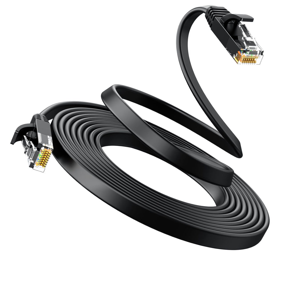 UGREEN NW102 Cat6 U/UTP Flat Ethernet Cable 8m - Black