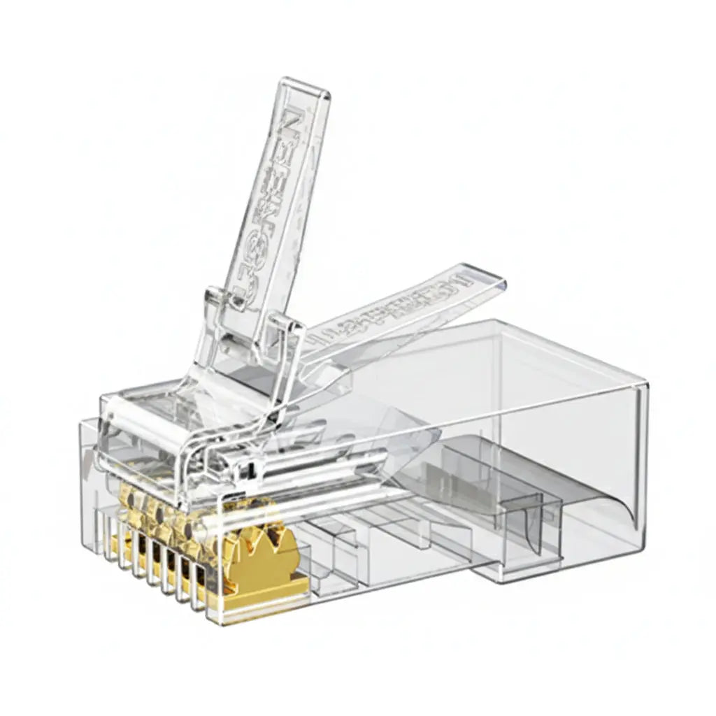 UGREEN Cat6 RJ45 Modular Plugs (50 Pcs)–Transparent with Gold Contacts