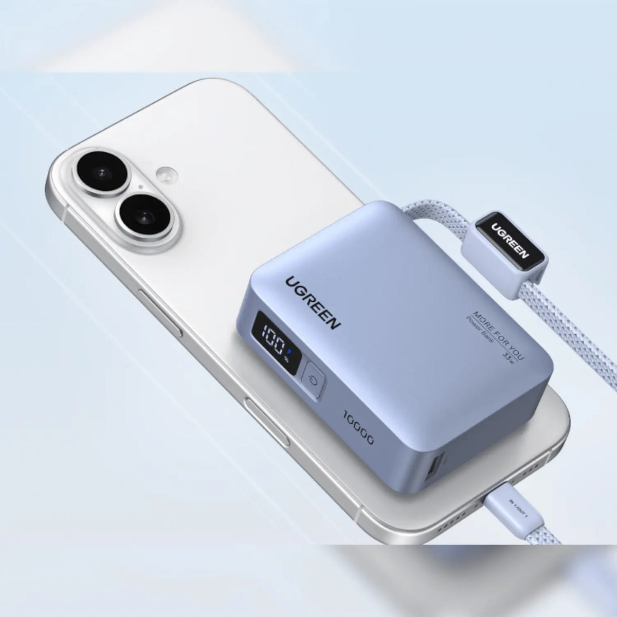 UGreen Nexode 10000mAh 30W Power Bank with Built-in USB Type-C Cable