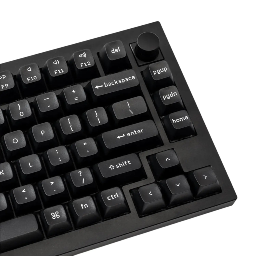 Keychron double Shot KSA PBTFull Keycap Set - White On Black
