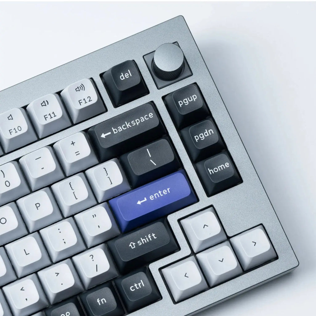 Keychron Double Shot KSA PBT Keycap Set - Dark Grey/White Smoke