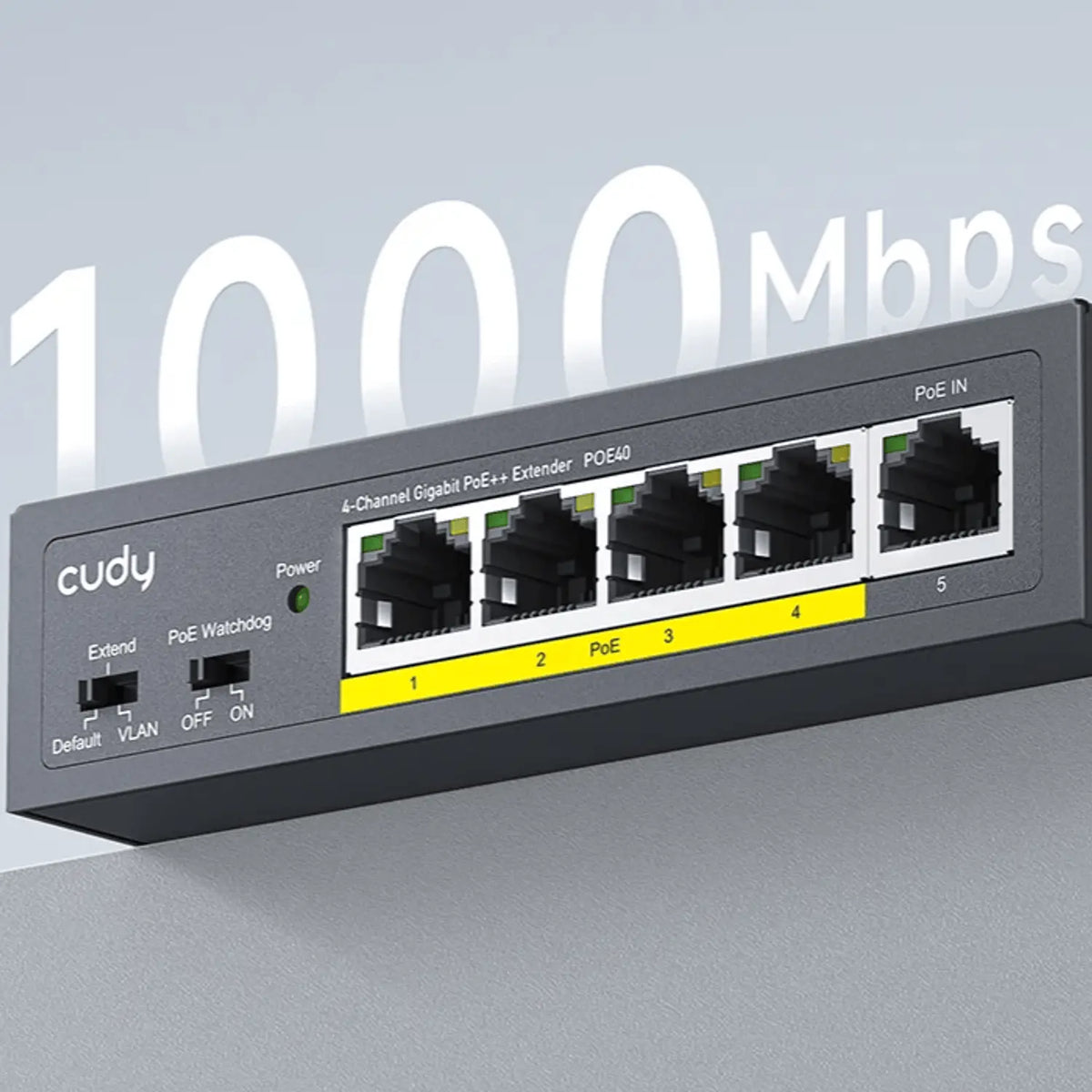Cudy 4 Port Gigabit PoE 1x PoE Input 60W Switch