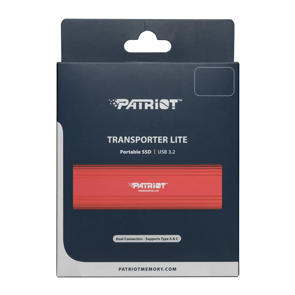 Patriot Transporter Lite 512GB USB3.2 Type-C External Portable SSD - Red