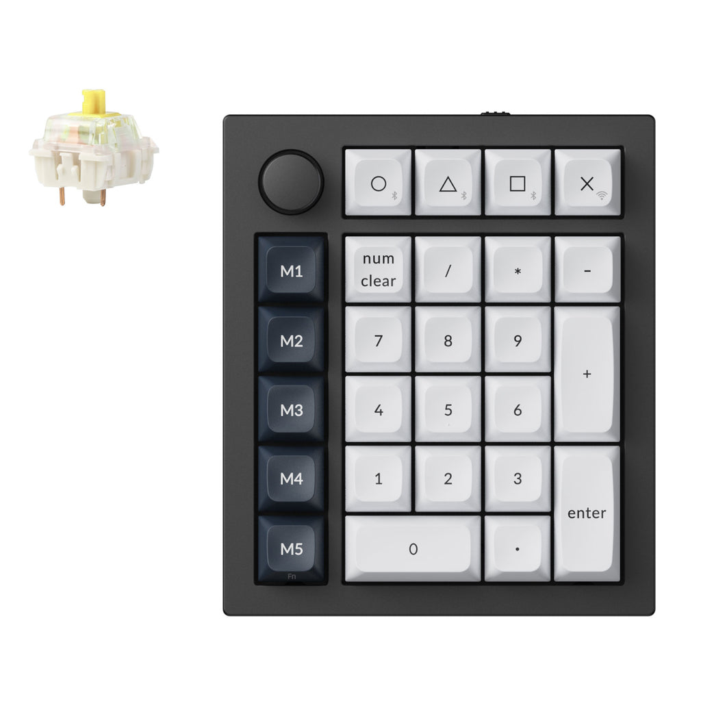 Keychron Q0 Max QMK Gateron Jupiter Banana RGB Wireless Custom Number Pad Shell White
