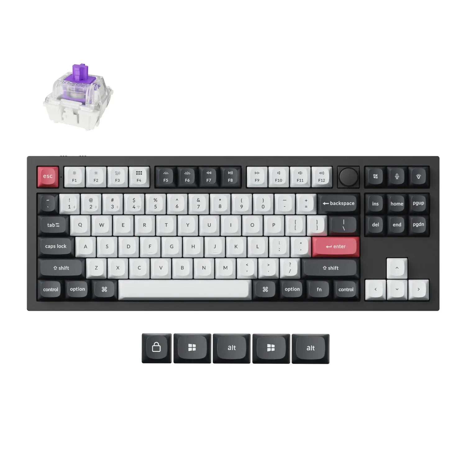 Keychron Q3 HE QMK 80% Wireless Custom Mechanical Keyboard (Nebula Swi ...