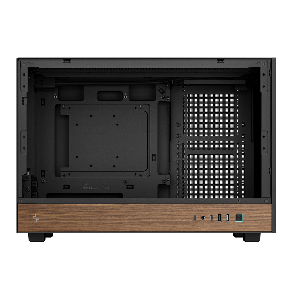 DeepCool CH260 Wood mATX Gaming Chassis - Black