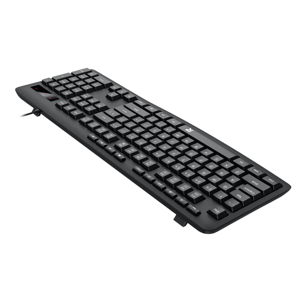 Redragon BK-7366 Full-size Ergonomic Wired Membrane Office Keyboard - Black