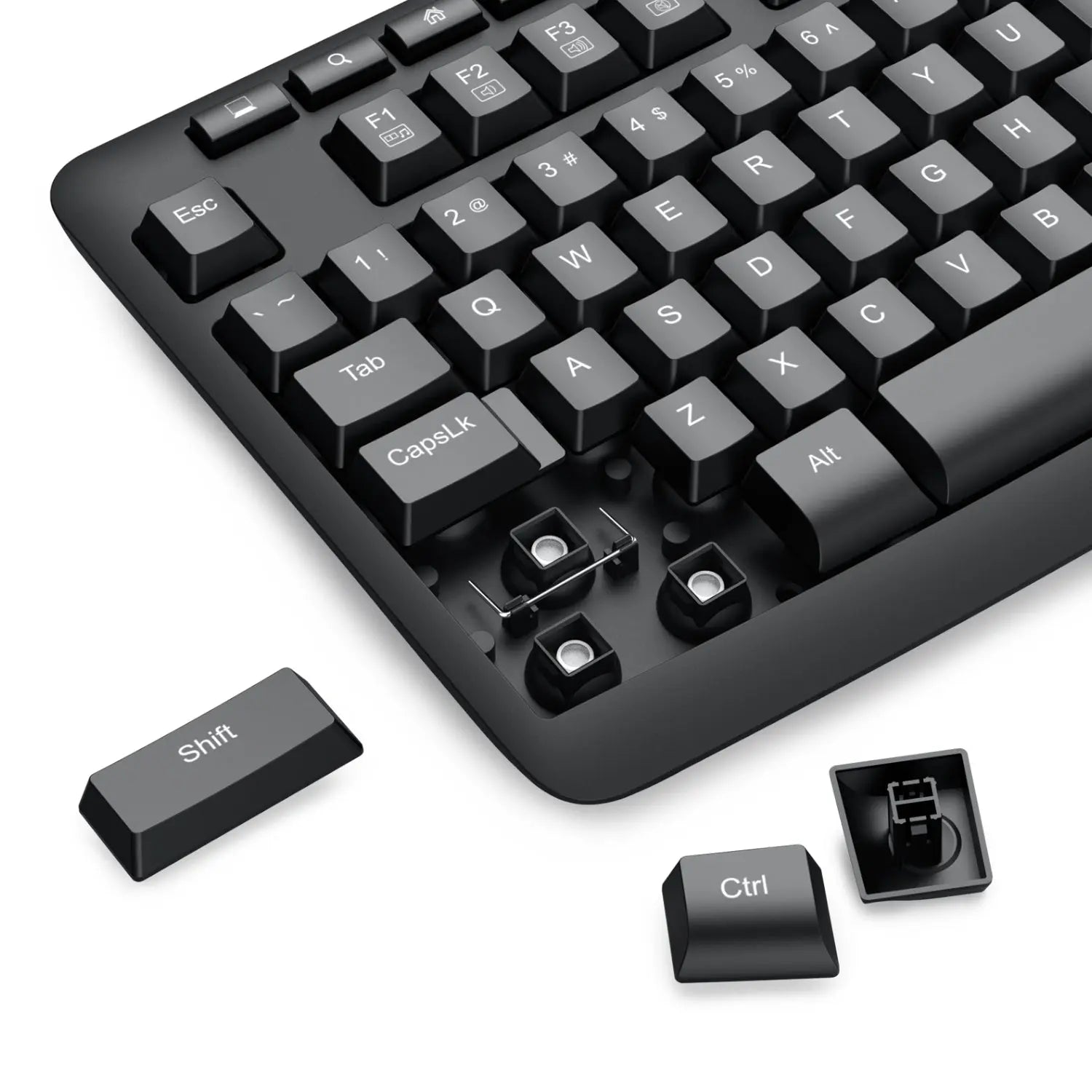 Redragon BK-7366 Full-size Ergonomic Wired Membrane Office Keyboard - Black