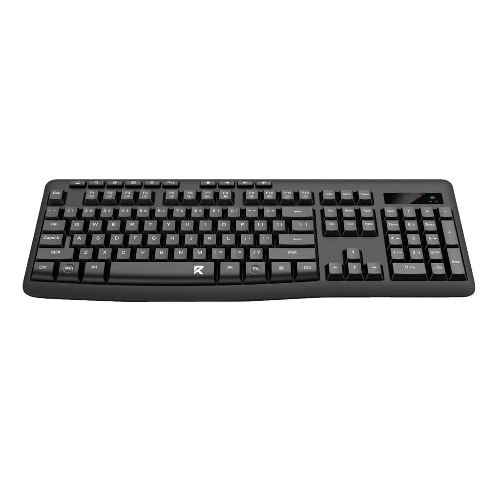 Redragon BK-7367 Full-size Ergonomic Wireless Membrane Office Keyboard - Black