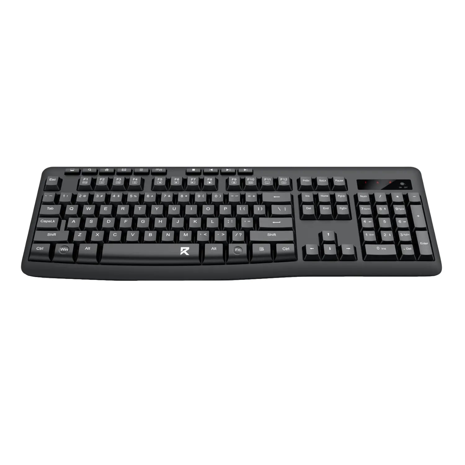 Redragon BK-7367 Full-size Ergonomic Wireless Membrane Office Keyboard - Black