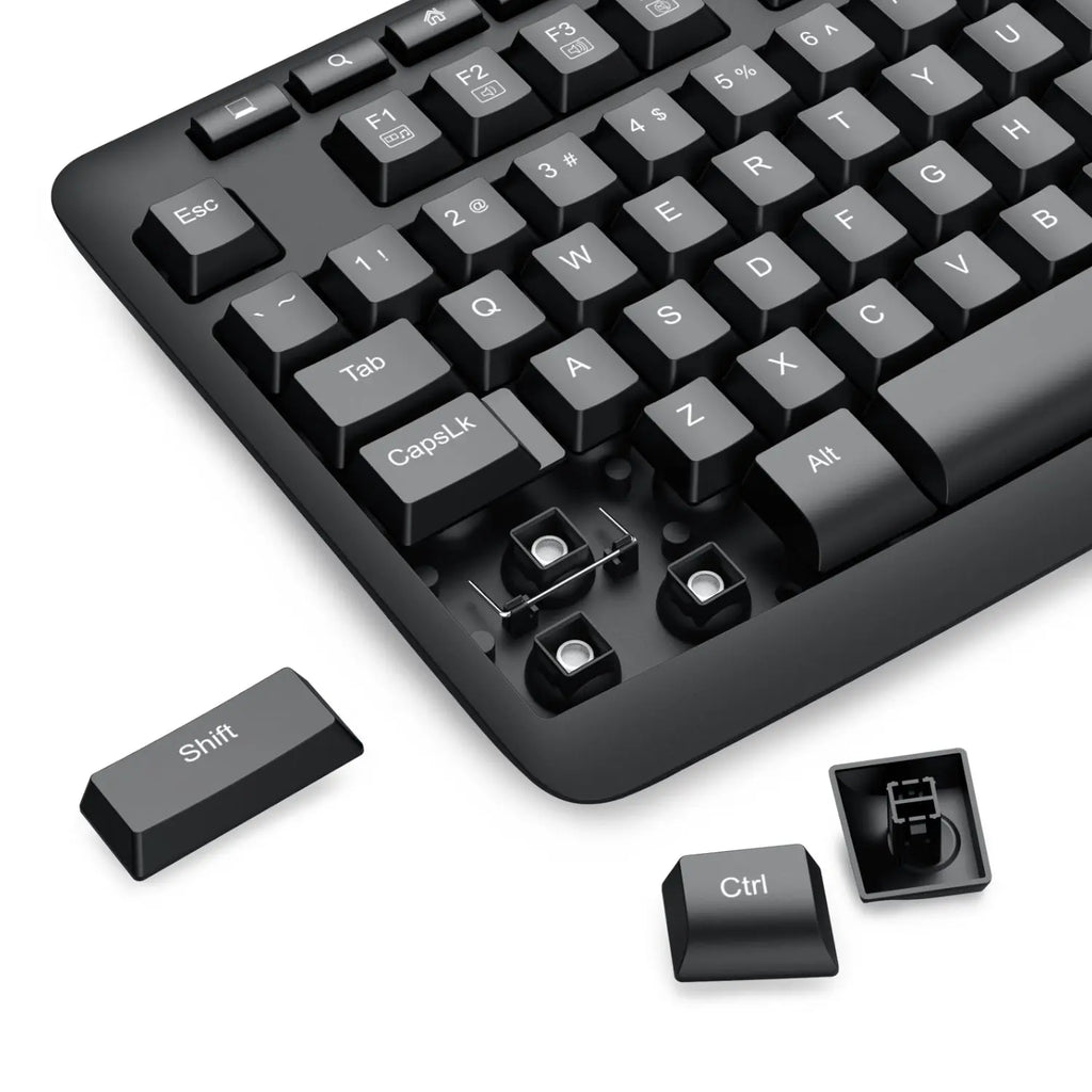 Redragon BK-7367 Full-size Ergonomic Wireless Membrane Office Keyboard - Black