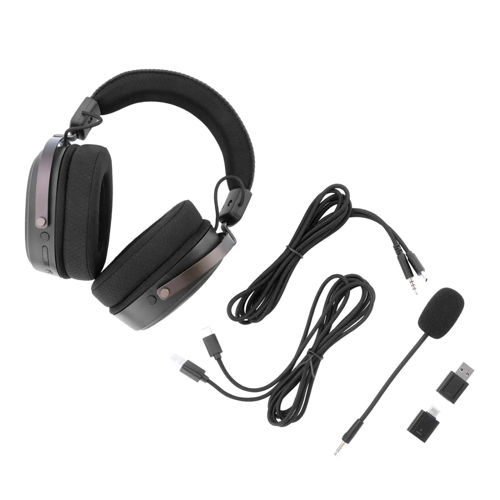 Redragon FURY WRS Over-Ear Wireless Gaming Headset - Black