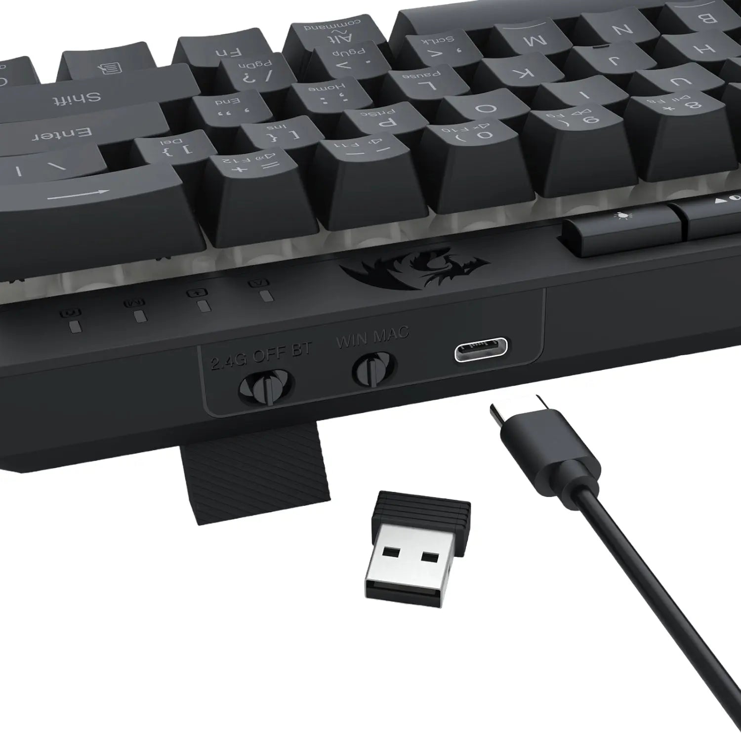 Redragon SHIVA K522 PRO RGB Wireless Gaming Keyboard- Black