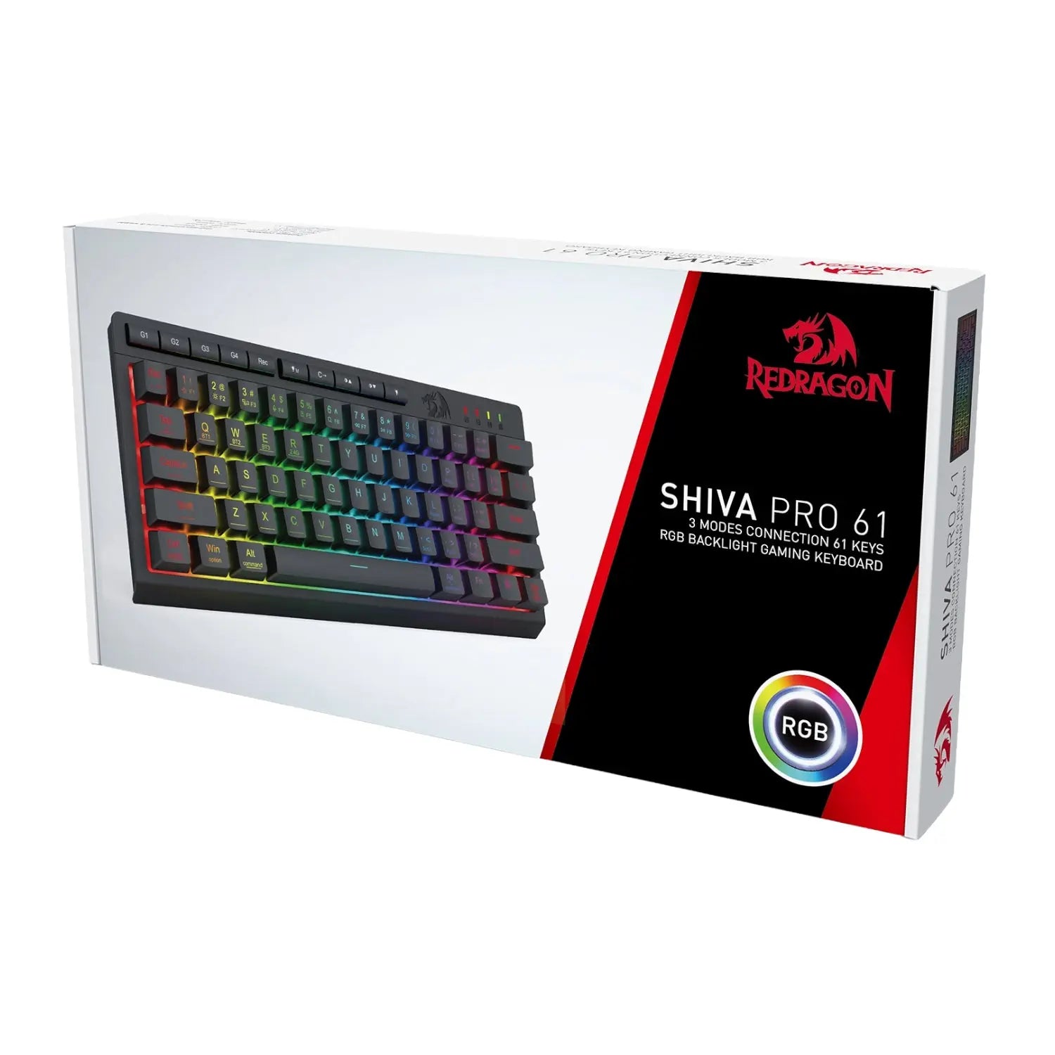 Redragon SHIVA K522 PRO RGB Wireless Gaming Keyboard- Black