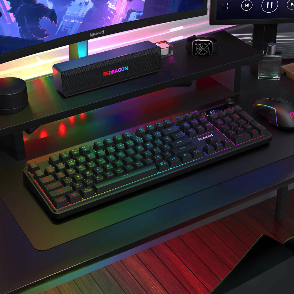 Redragon RM104 PRO VOLCANO RGB Wireless Membrane Gaming Keyboard - Black