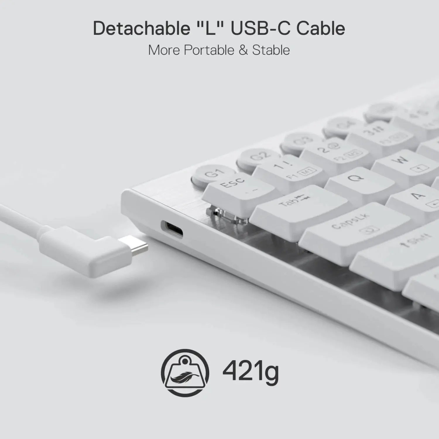 Redragon K632 HORUS Mini 60% RGB Wired Gaming Keyboard – White