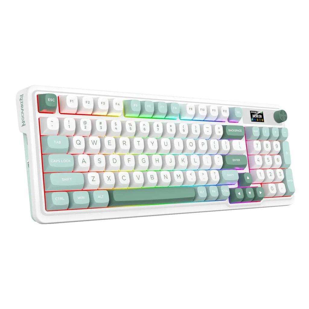 Redragon K719WGB GALATIN RGB PRO Full sized Wireless Gaming Keyboard - White