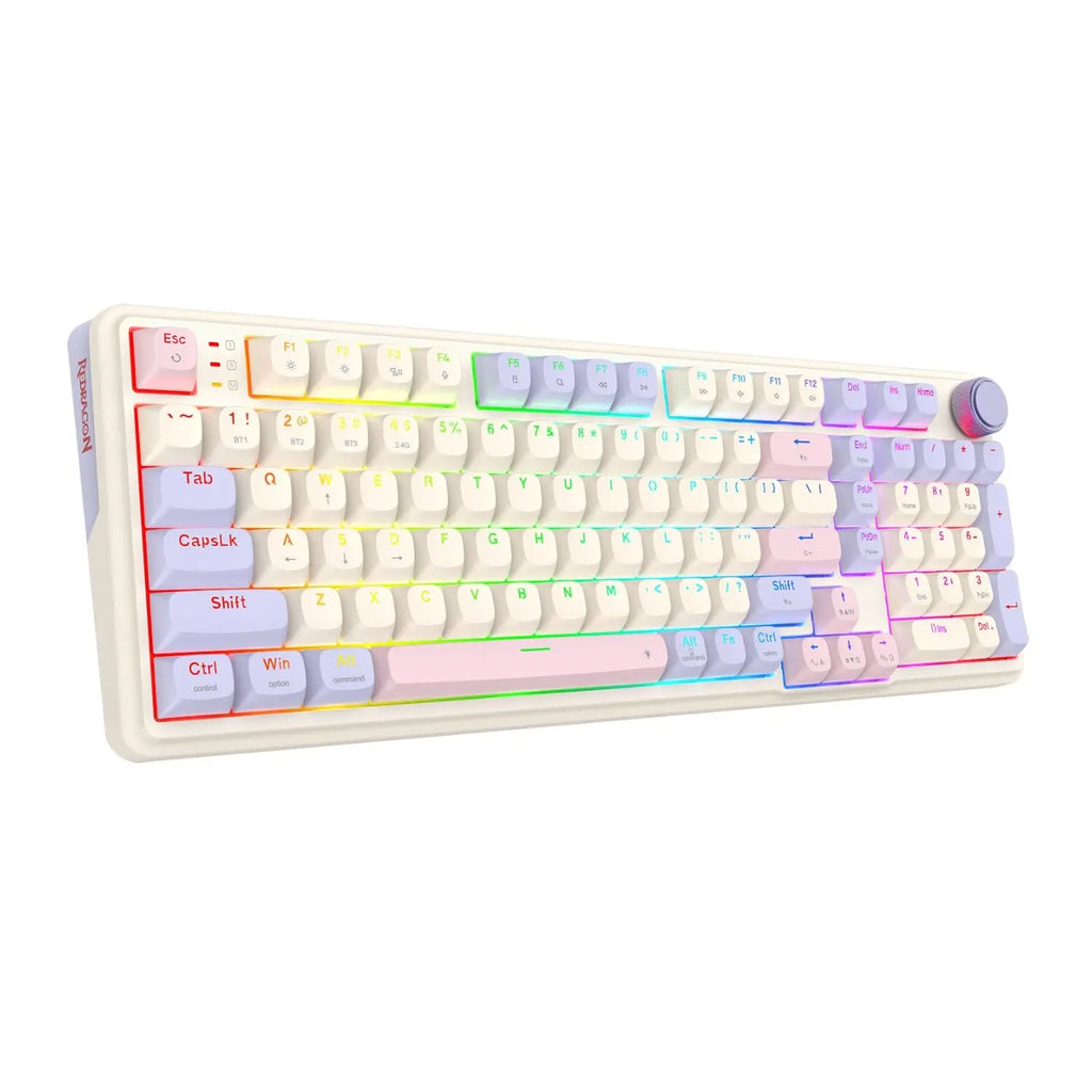 Redragon K768 EISA 100 RGB Wireless Gaming Keyboard - Lilac