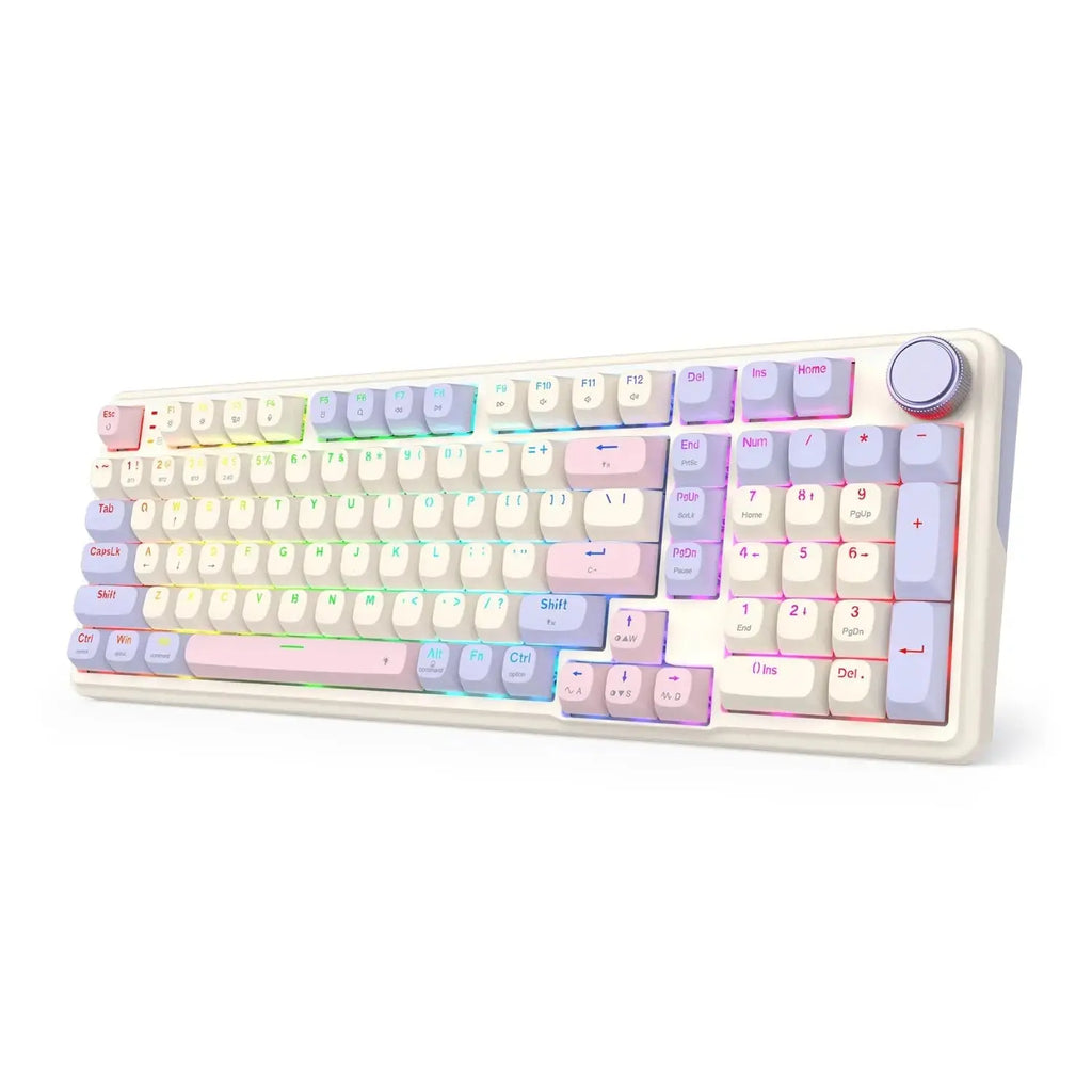 Redragon K768 EISA 100 RGB Wireless Gaming Keyboard - Lilac