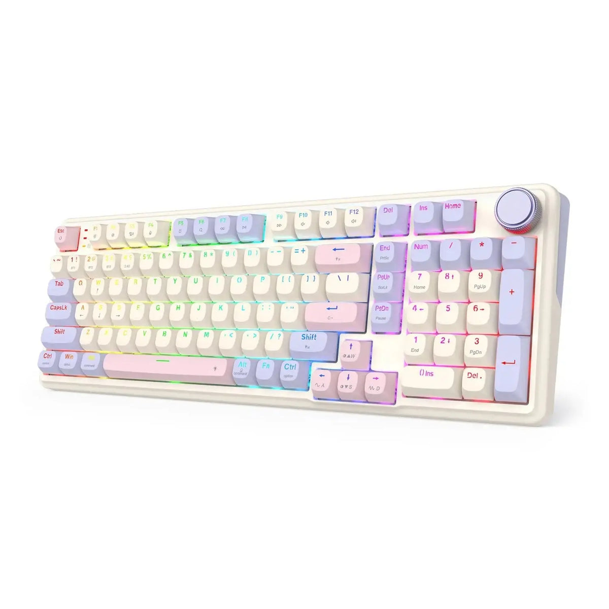 Redragon K768 EISA 100 RGB Wireless Gaming Keyboard - Lilac