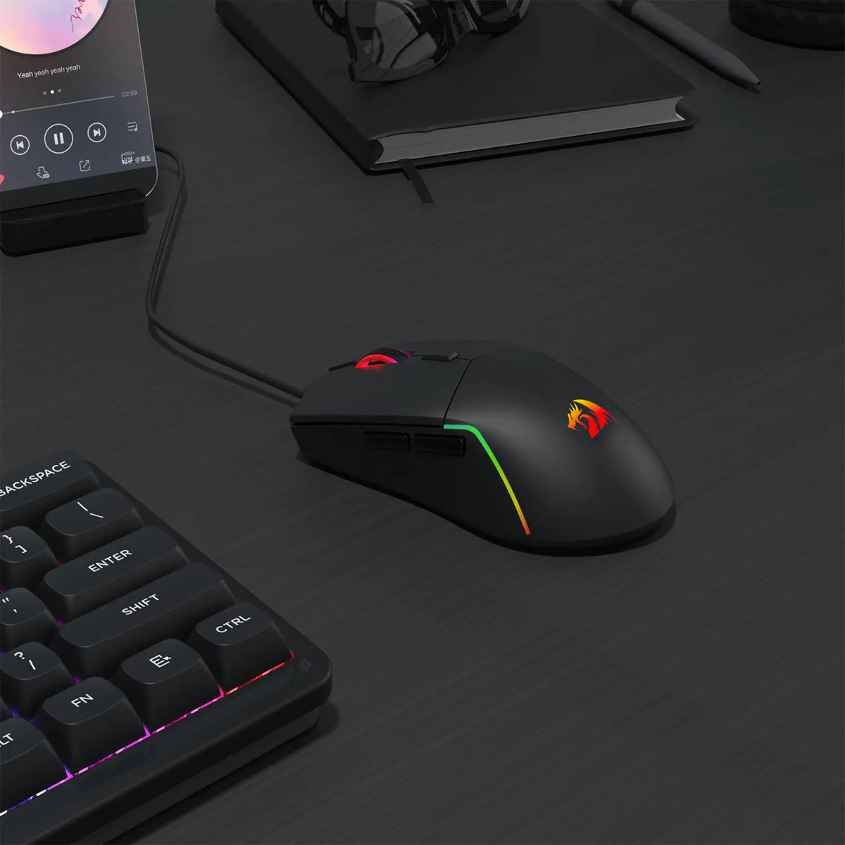 Redragon NAGA RGB 10000DPI Wired Gaming Mouse