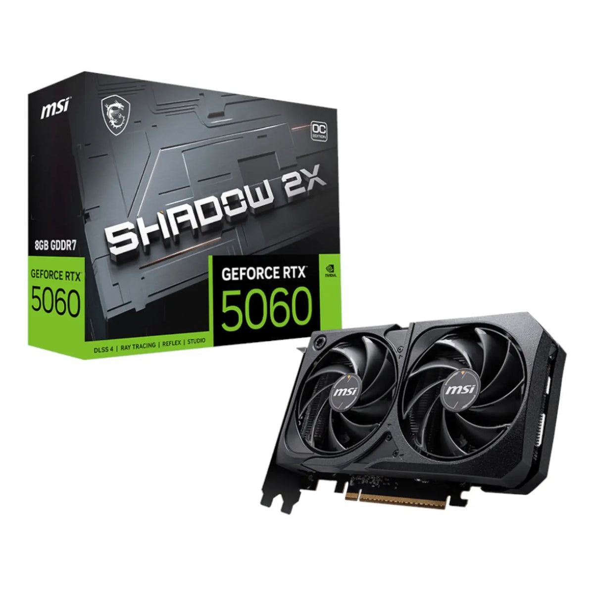 MSI GeForce RTX 5060 SHADOW 2X OC 8GB Graphics Card - EG Evolved Tech ...