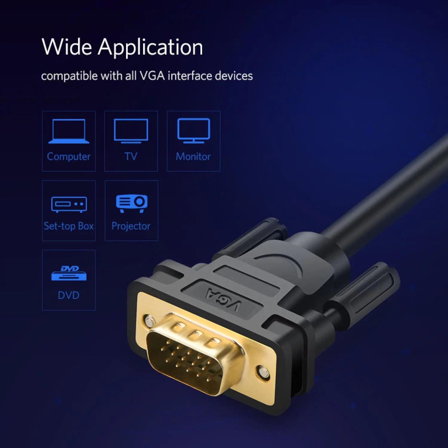 UGREEN VG101 VGA Male to Male Cable 1.5M